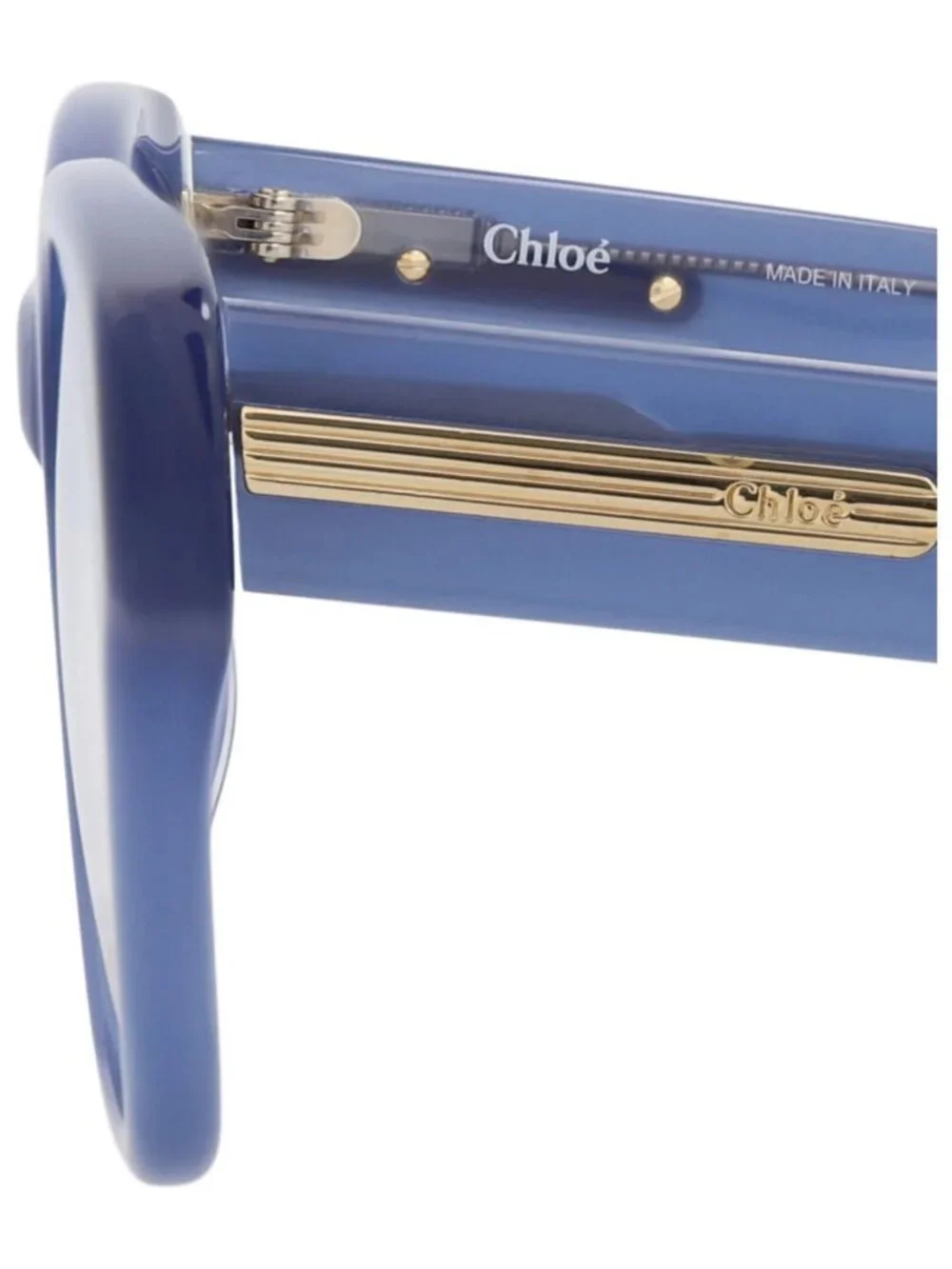 New Chloé Women's Eyeglasses Square Rectangle Bio Acetate Frame Blue Blue